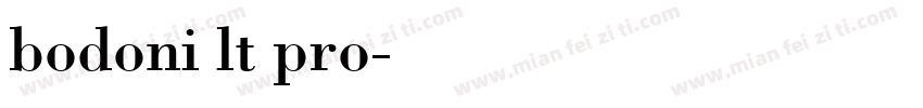 bodoni lt pro字体转换